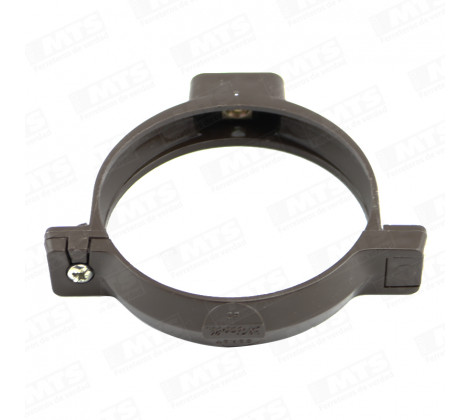 ABRAZADERA PVC NEGRO TUBO BAJADA 80MM — Constructor Center Chile