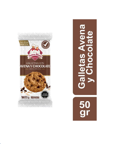 GALLETA AVENA CHOCOLATE 50G — Constructor Center Chile