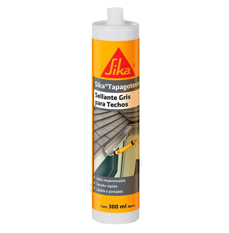 TAPAGOTERAS ACRILICO GRIS TUBO 300ML SIKA — Constructor Center Chile