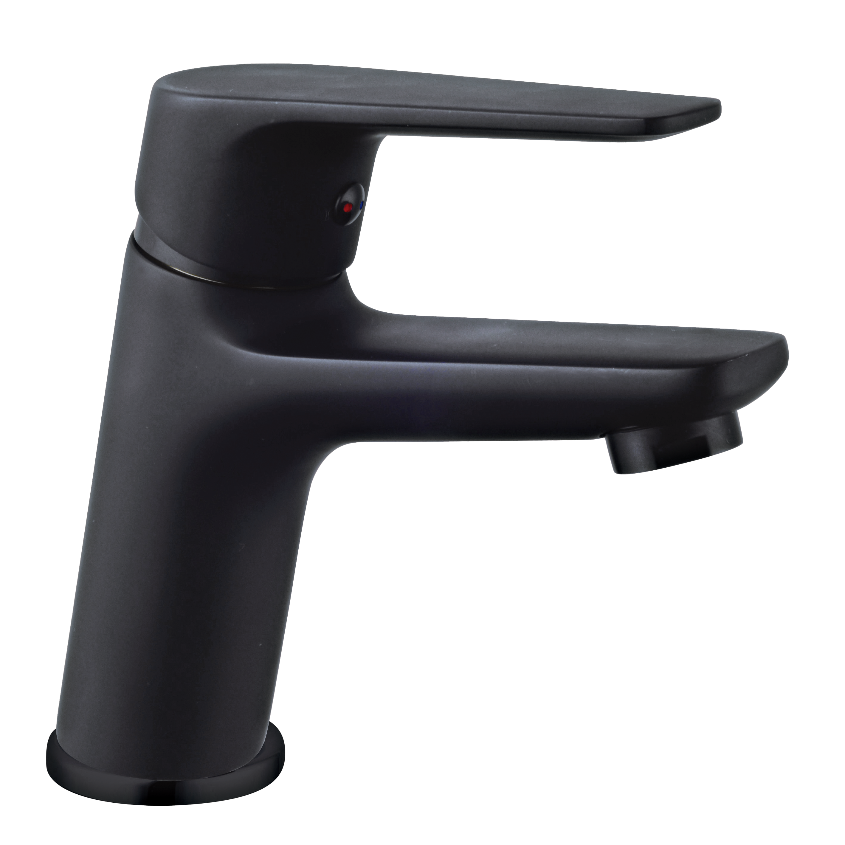 LLAVE MONOMANDO LAVATORIO MALMO NEGRO MATE DUSCHY — Constructor Center Chile