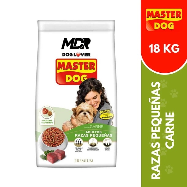 MASTER DOG R/PEQ CARNE SACO 18KG — Constructor Center Chile