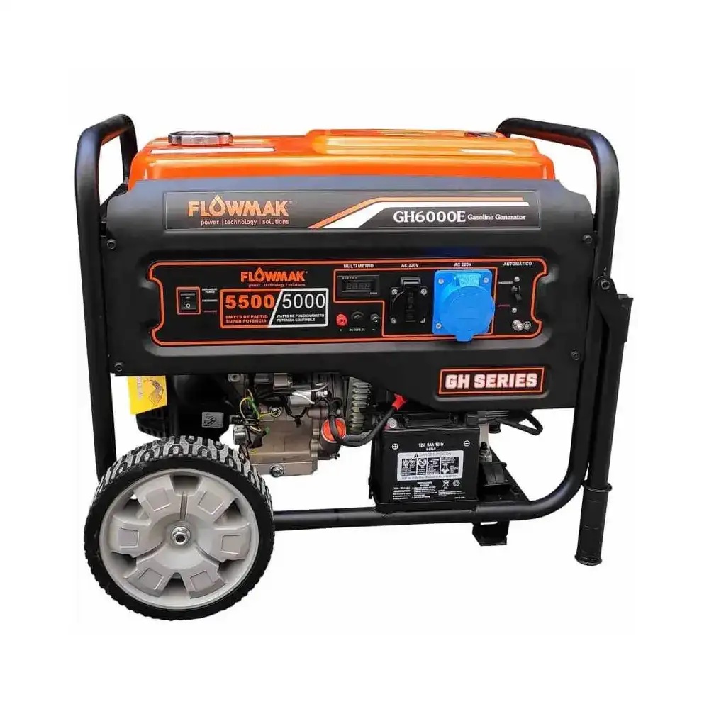 GENERADOR ELECTRICO GASOLINA GH6000E FLOWMAK — Constructor Center Chile